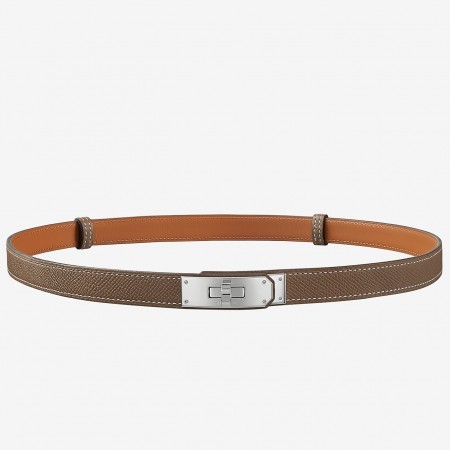 Hermes Kelly Belt In Taupe Epsom Leather