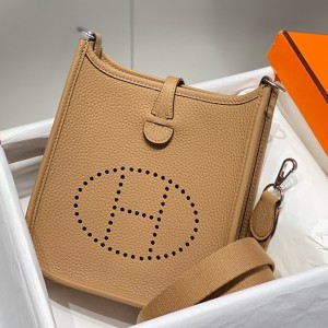Hermes Evelyne III TPM Bag In Chai Clemence Leather