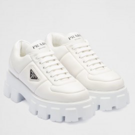 Prada Women's Sneakers in White Padded Nappa Leather