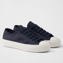 Prada Women's Sneakers in Dark Blue Fabric 