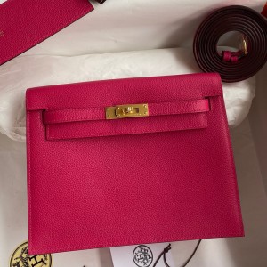 Replica Hermes Kelly Pochette Handmade Bag In Nata Swift Calfskin
