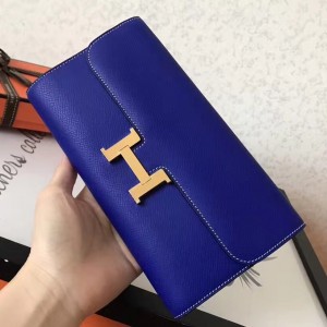 Fake Hermes Constance Long Wallet In Pink Epsom Leather Replica