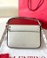 Valentino Rockstud Pouch Bag in White Grained Leather