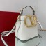 Valentino Supervee Top Handle Bag In White Calfskin